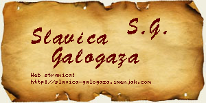 Slavica Galogaža vizit kartica